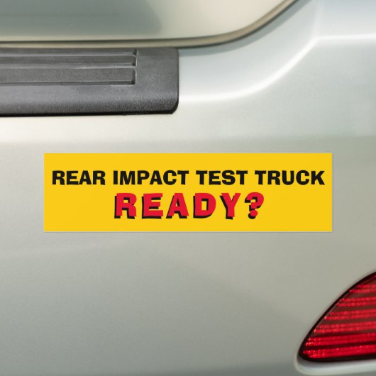 Heckaufprallprüfwagen Autoaufkleber (Auf Auto)