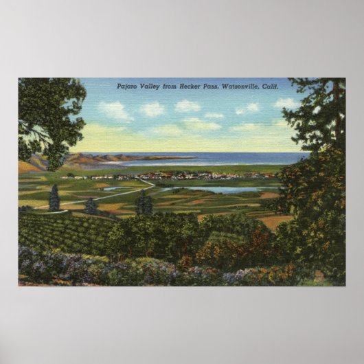 Hecker Pass View of Pajaro Valley Poster (Vorne)