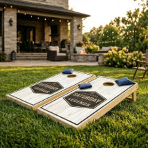 Heckklappen-Samstag-Legende Weiße Holz-Cornhole-Pl