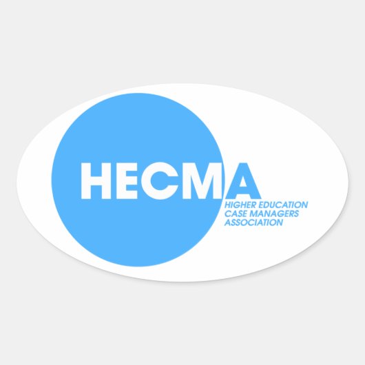 HECMA-Logo-Aufkleber Ovaler Aufkleber (Vorderseite)