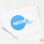HECMA-Logo-Aufkleber Ovaler Aufkleber (Umschlag)