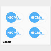 HECMA-Logo-Aufkleber Ovaler Aufkleber (Blatt)