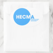 HECMA-Logo-Aufkleber Ovaler Aufkleber (Tasche)