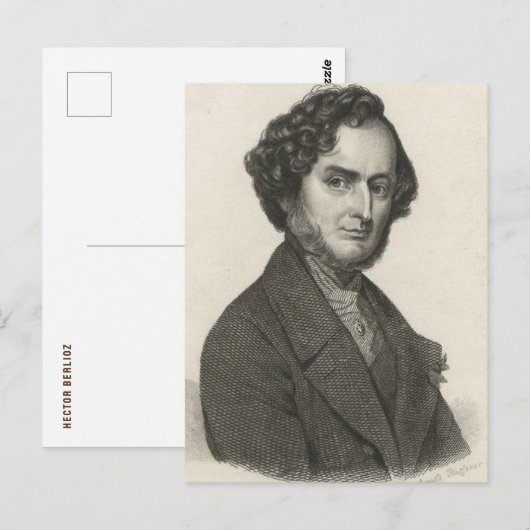 Hector Berlioz Postkarte (Vorne/Hinten)