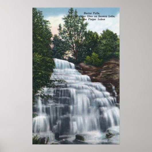 Hector Falls near Seneca Lake View Poster (Vorne)