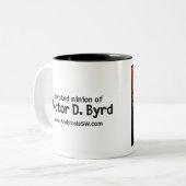 Hector nimmt ihr den samtschwarzen Kaffee Zweifarbige Tasse (Vorderseite Links)