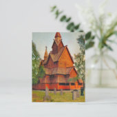 Heddal Stabkirche, Telemark, altes Norwegen Postkarte (Stehend Vorderseite)