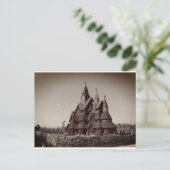 Heddal stave church postkarte (Stehend Vorderseite)