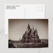 Heddal stave church postkarte (Vorne/Hinten)