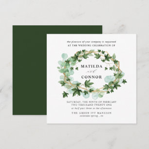 Hedera Forest Ivy Rahmen Botanische Hochzeit Einladung