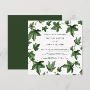 Hedera Green Ivy Blätter Forest Botanical Weddin Einladung