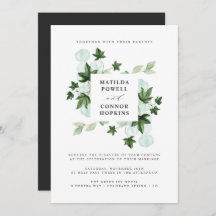 Hedera | Green Ivy Gray Botanical Wedding