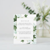 Hedera | Ivy Blätter Botanische Gastdetails Begleitkarte (Stehend Vorderseite)
