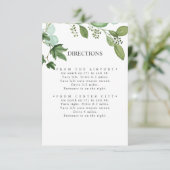 Hedera | Ivy Blätter Chic WEDDING Directions Begleitkarte (Stehend Vorderseite)