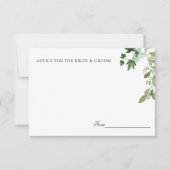 Hedera | Ivy Blätter Gray Wedding Advice oder Reze Einladung (Vorderseite)