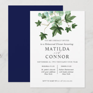Hedera Ivy Blätter Hochzeitsessen Probe Einladung