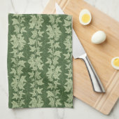 Hedera Ivy Vines - botanisch grünes L_D Muster. Geschirrtuch (Viertel Falte)