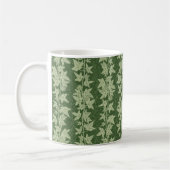 Hedera Ivy Vines - botanisch grünes L_D Muster. Kaffeetasse (Links)