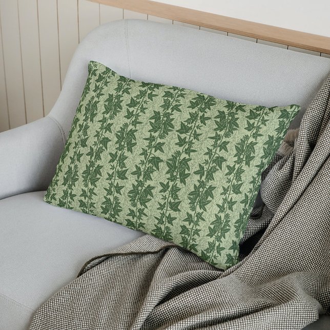 Hedera Ivy Vines - botanisches grünes D_L Muster. Dekokissen (Von Creator hochgeladen)
