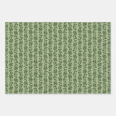 Hedera Ivy Vines - botanisches grünes D_L Muster. Geschenkpapier Set (Vorderseite 3)