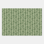 Hedera Ivy Vines - botanisches grünes D_L Muster. Geschenkpapier Set (Vorderseite 2)