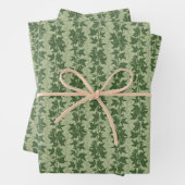 Hedera Ivy Vines - botanisches grünes D_L Muster. Geschenkpapier Set (Beispiel)