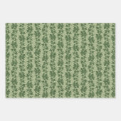 Hedera Ivy Vines - botanisches grünes D_L Muster. Geschenkpapier Set (Vorderseite)