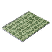 Hedera Ivy Vines - botanisches grünes D_L Muster. Notizblock (Linke Seite)