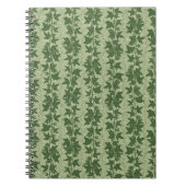 Hedera Ivy Vines - botanisches grünes D_L Muster. Notizblock (Vorderseite)