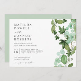 Hedera | Moderne IVY Garden Botanische Hochzeit Einladung