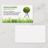 Hedge Clippers | Gras | Landscaping Business Card Visitenkarte (Vorne/Hinten)