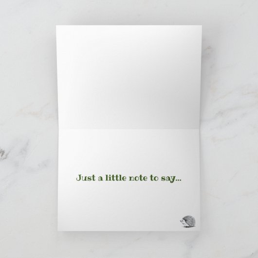 Hedge-hug Karte (Innenseite)