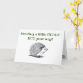 Hedge-hug Karte (Gelbe Blume)