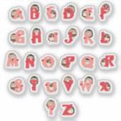 Hedge Hugs Alphabet Stickers | Cute Hedgehog Lette Aufkleber (Vorderseite)