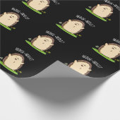 Hedge Hugs Funny Igel Pun Dark BG Geschenkpapier (Ecke)