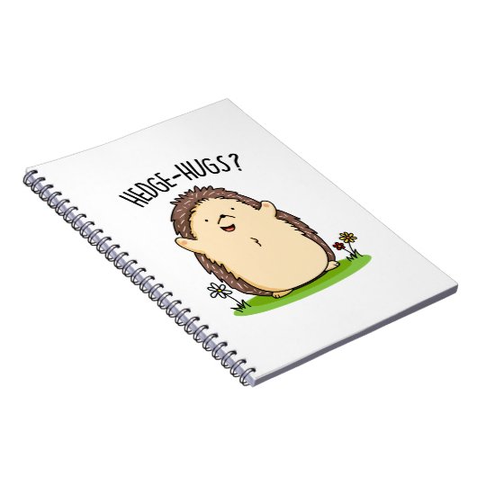 Hedge Hugs Funny Igel Pun Notizblock (Rechte Seite)