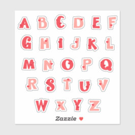 Hedge Hugs Lowercase Alphabet Stickers | Cute Hedg Aufkleber