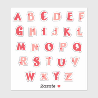 Hedge Hugs Lowercase Alphabet Stickers | Cute Hedg Aufkleber