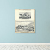 Hedge Row Vineyard, Fresno Leinwanddruck (Insitu (Holzboden))