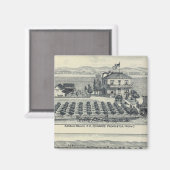 Hedge Row Vineyard, Fresno Magnet (Vorderseite/Rückseite)