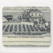 Hedge Row Vineyard, Fresno Mousepad (Vorne)