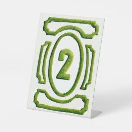 Hedge-Tabelle 2 für den Aquakulturgarten Sockelschild