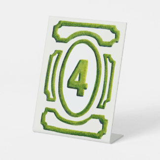 Hedge-Tabelle 4 für den Aquarellgarten Sockelschild