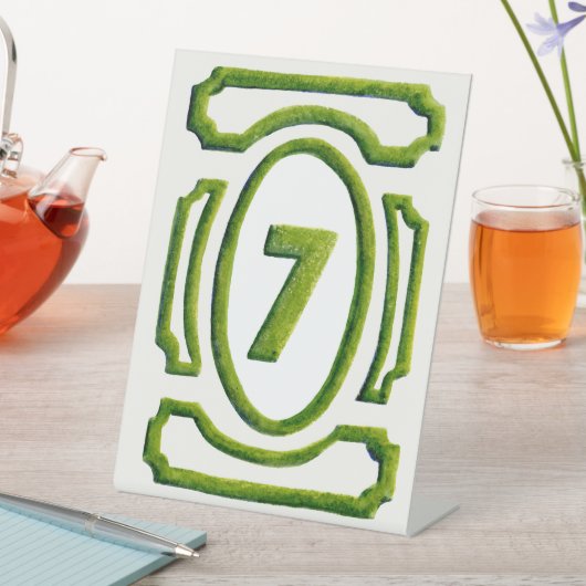 Hedge-Tabelle 7 Sockelschild (In Situ)