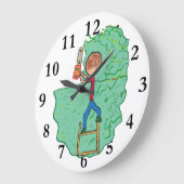 Hedge-Trimmung Große Wanduhr (Winkel)