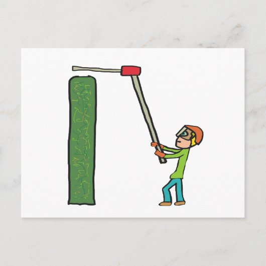 Hedge-Trimmung Postkarte (Vorderseite)