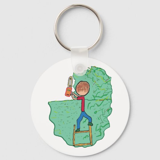 Hedge-Trimmung Schlüsselanhänger (Vorderseite)