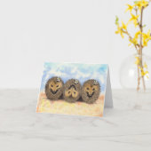 Hedgehog #3 karte (Gelbe Blume)