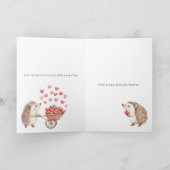 Hedgehog All My Heart Love Karte (Innenseite)