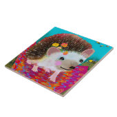 Hedgehog and Bee Ceramic Kitchen Tile Fliese (Seite)